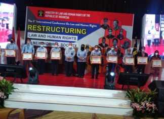 Balitbang Hukum dan Ham Gelar Konferensi Pers ke-2, dengan Mengambil Tema &#Array;Restructuring&#Array;. Foto: Arman/ Jakarta Terkini.id.